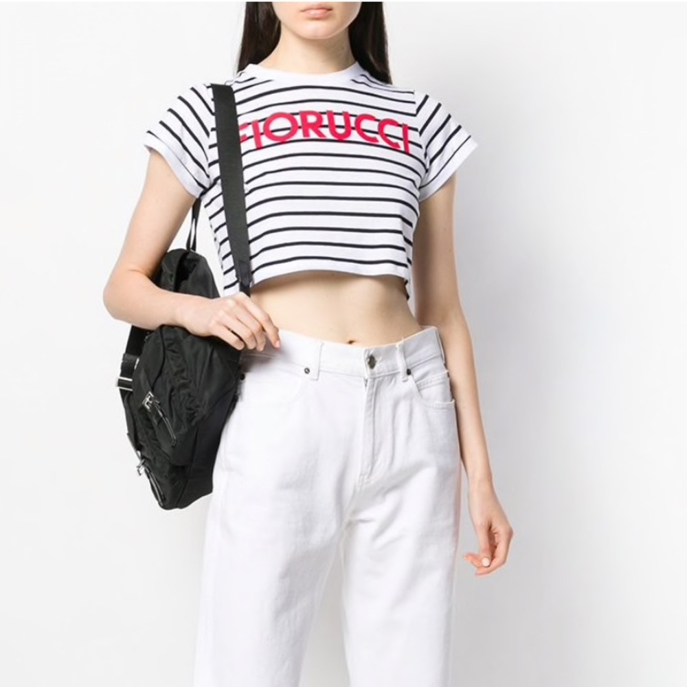 FIORUCCI NEW crop stripes t-shirt